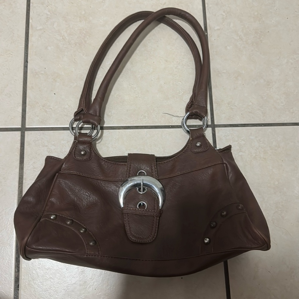Y2K mini brown bag; shoulder bag